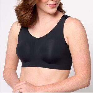 NEW Evelyn & Bobbie 3XL Defy Bra Black plus size nwt padded wire free EB core